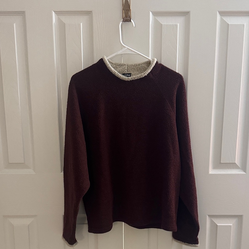 Kuhl Cream and Burgundy Sherpa Jacket